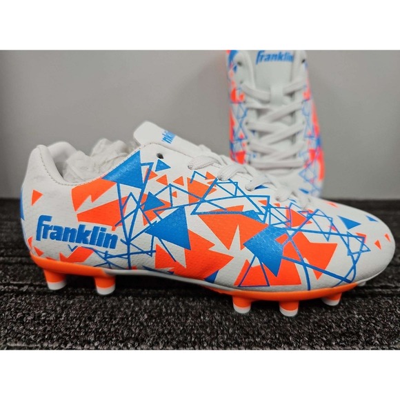 Franklin Sports Size 13 Youth Competition Soccer Cleats Blue & Orange - Picture 2 of 5